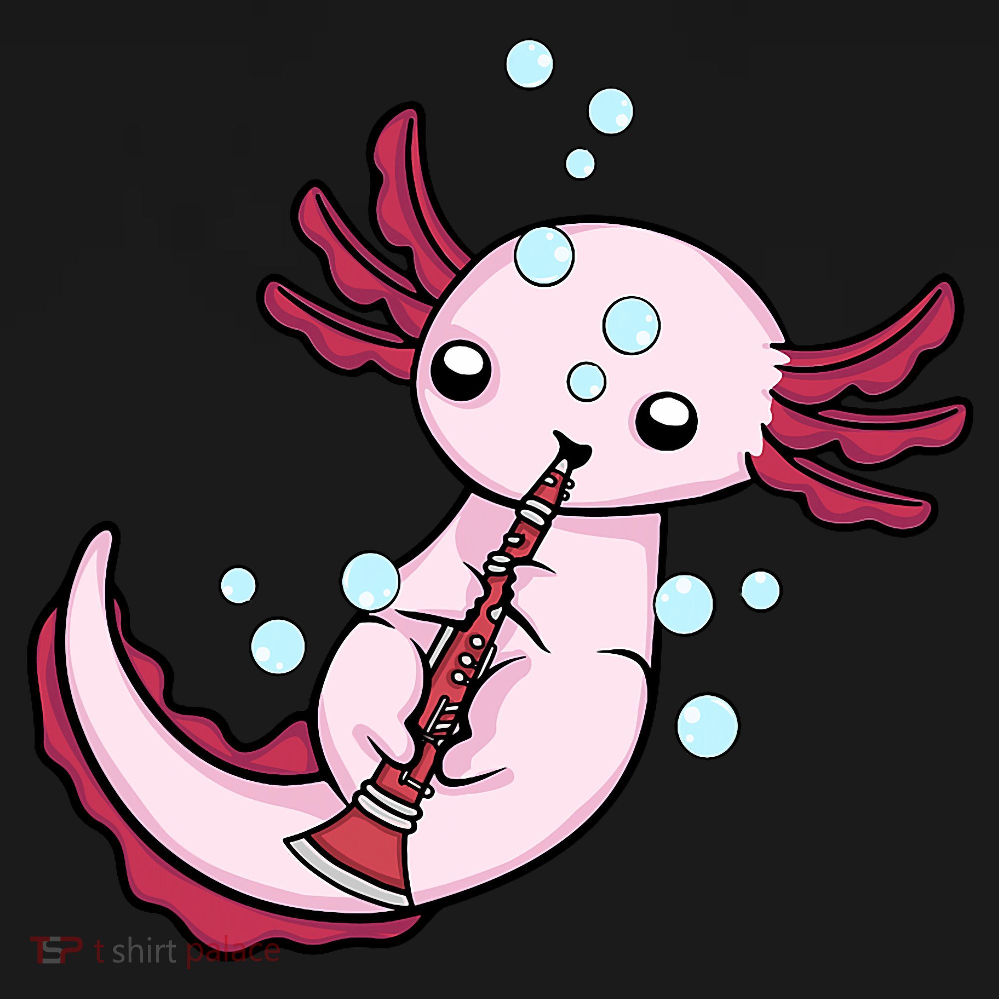 Clarinet Player Axolotl Lover  Big Band Music Clarinet  Women's Tank Top