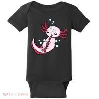 Clarinet Player Axolotl Lover  Big Band Music Clarinet  Baby Bodysuit thumb 0