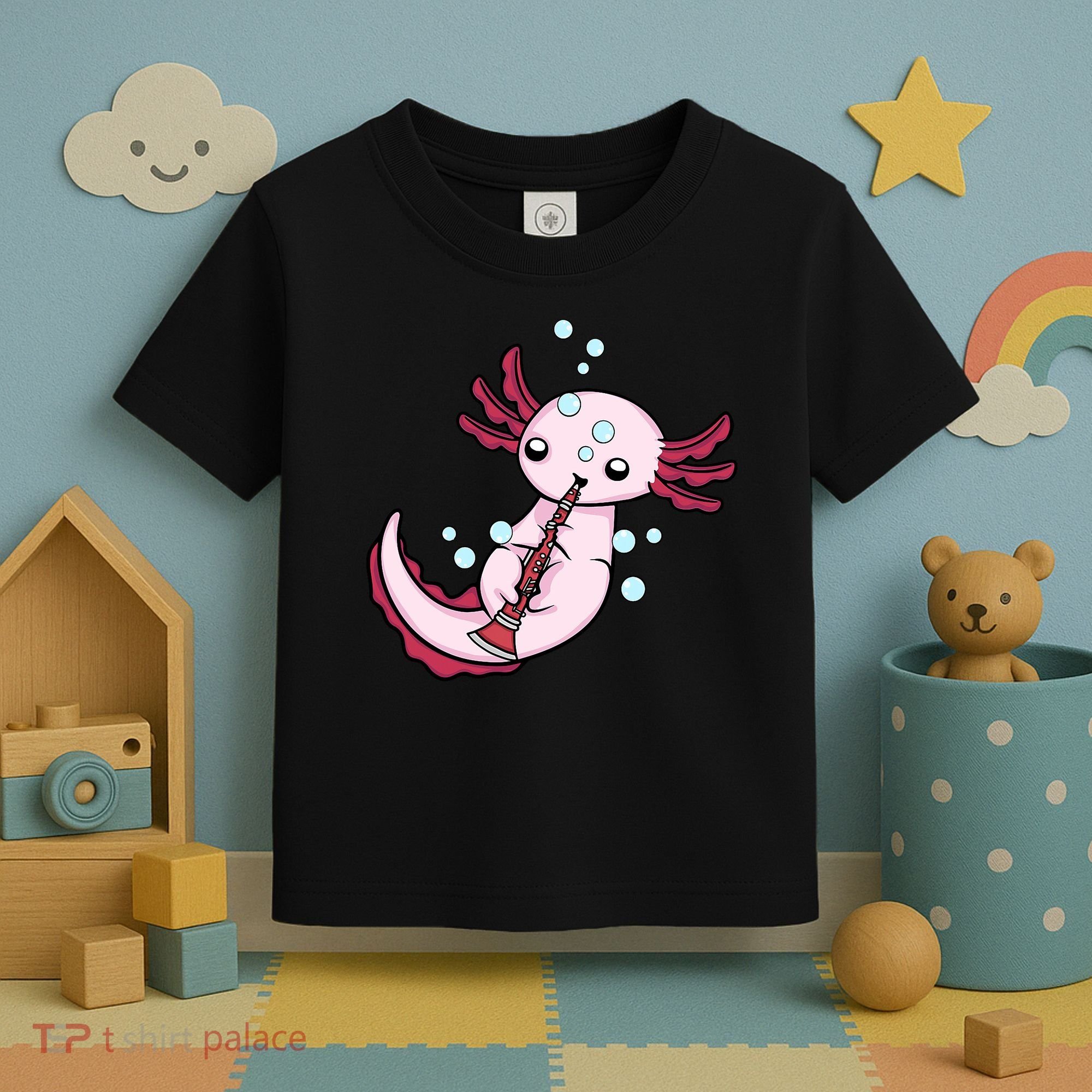Clarinet Player Axolotl Lover  Big Band Music Clarinet  Toddler T-Shirt