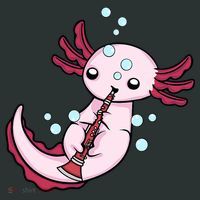 Clarinet Player Axolotl Lover  Big Band Music Clarinet  Infant Baby Jersey Bodysuit thumb 2