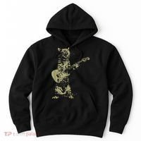 Cat Playing Acoustic Guitar Cool Musician Guitarist Hoodie thumb 0