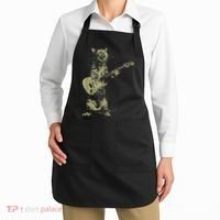Cat Playing Acoustic Guitar Cool Musician Guitarist Apron thumb 2