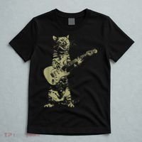 Cat Playing Acoustic Guitar Cool Musician Guitarist T-Shirt thumb 5