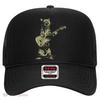 Cat Playing Acoustic Guitar Cool Musician Guitarist Hat thumb 0