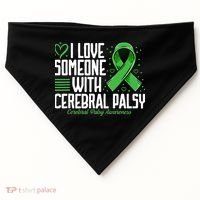 Cerebral Palsy Awareness I Love Someone with Cerebral Palsy USA-Made Doggie Bandana thumb 0