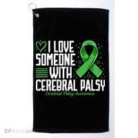 Cerebral Palsy Awareness I Love Someone with Cerebral Palsy Golf Towel thumb 0