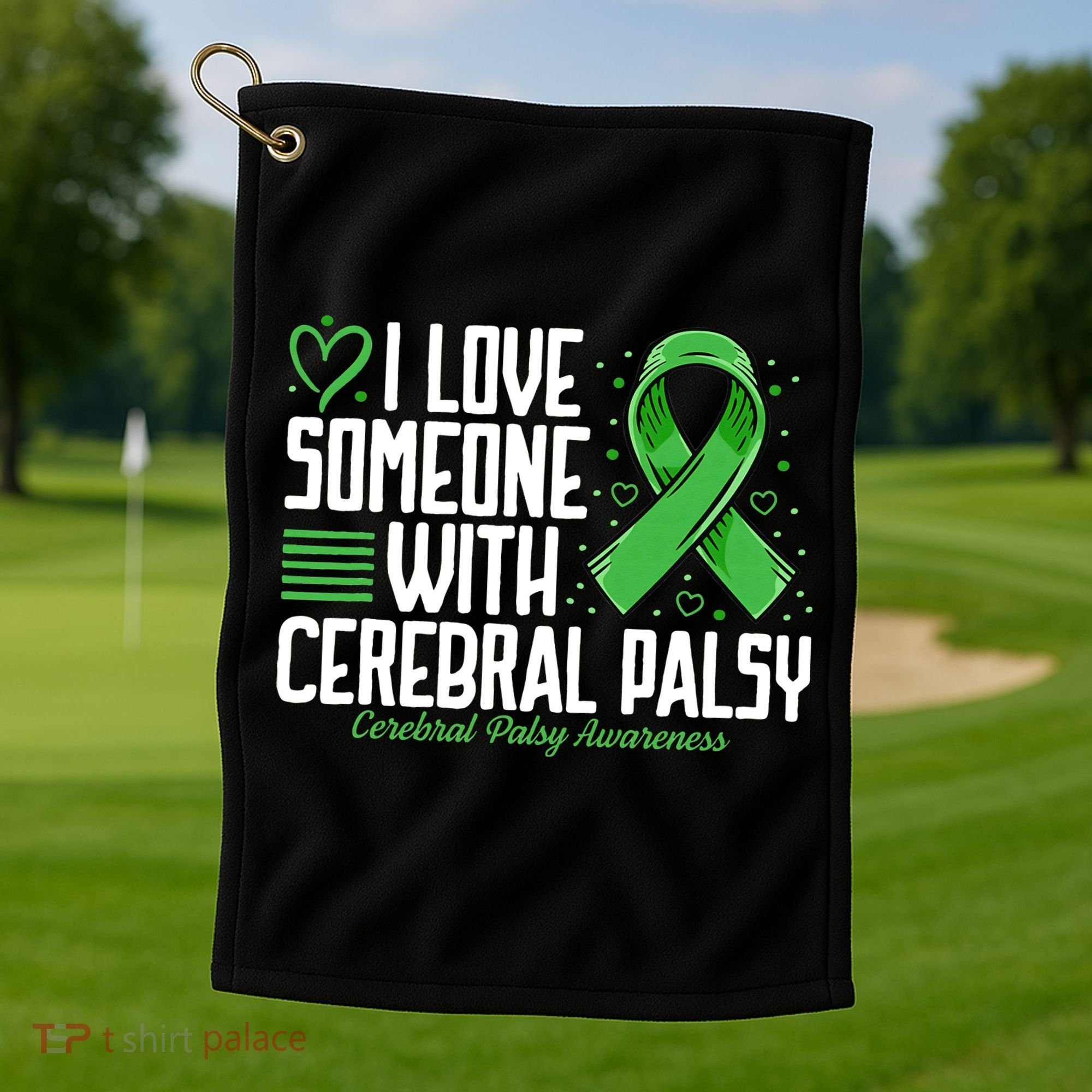 Cerebral Palsy Awareness I Love Someone with Cerebral Palsy Golf Towel
