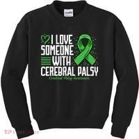 Cerebral Palsy Awareness I Love Someone with Cerebral Palsy Kids Sweatshirt thumb 0