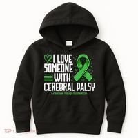 Cerebral Palsy Awareness I Love Someone with Cerebral Palsy Kids Hoodie thumb 0
