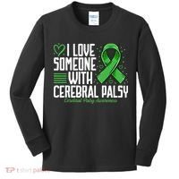 Cerebral Palsy Awareness I Love Someone with Cerebral Palsy Kids Long Sleeve Shirt thumb 0