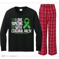 Cerebral Palsy Awareness I Love Someone with Cerebral Palsy Kids Long Sleeve Plaid Pajama Set thumb 0