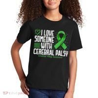 Cerebral Palsy Awareness I Love Someone with Cerebral Palsy Kids T-Shirt thumb 2