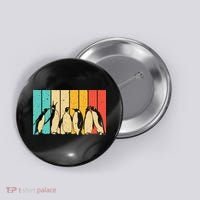 Cute Penguin Art Bird Zoologist Penguin Lovers Button thumb 0