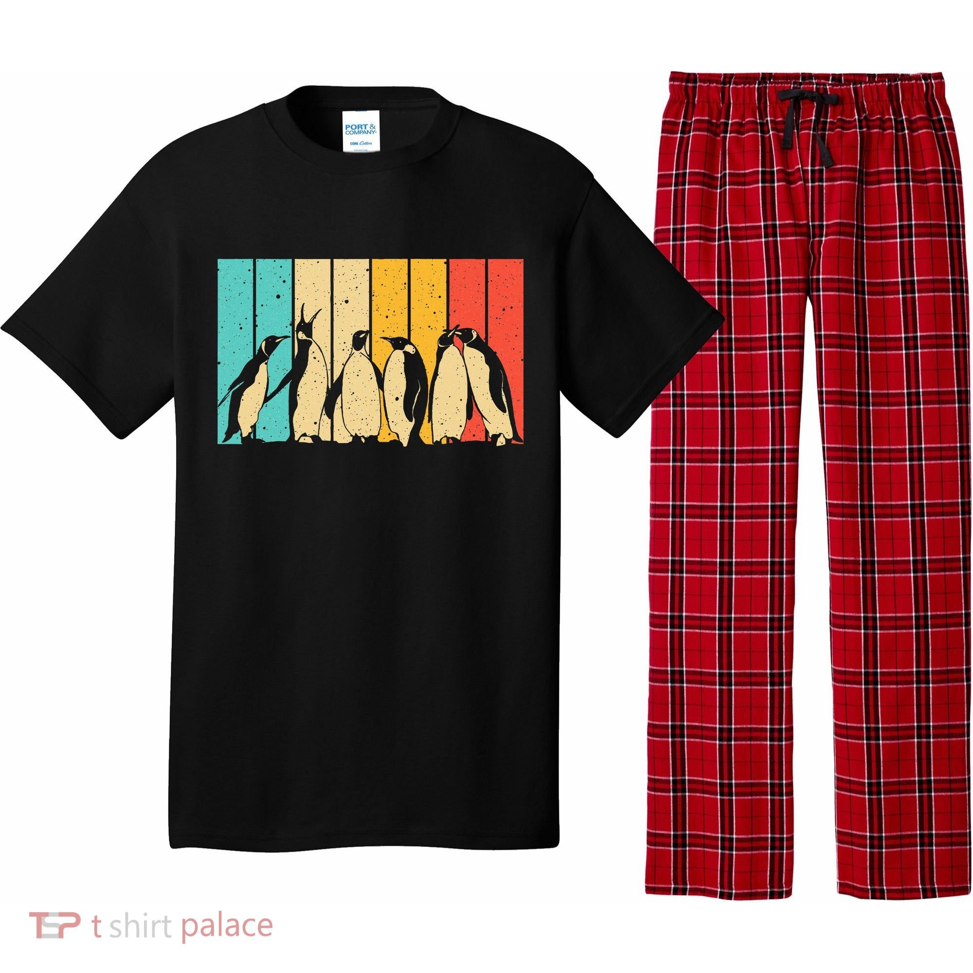 Cute Penguin Art Bird Zoologist Penguin Lovers Pajama Set