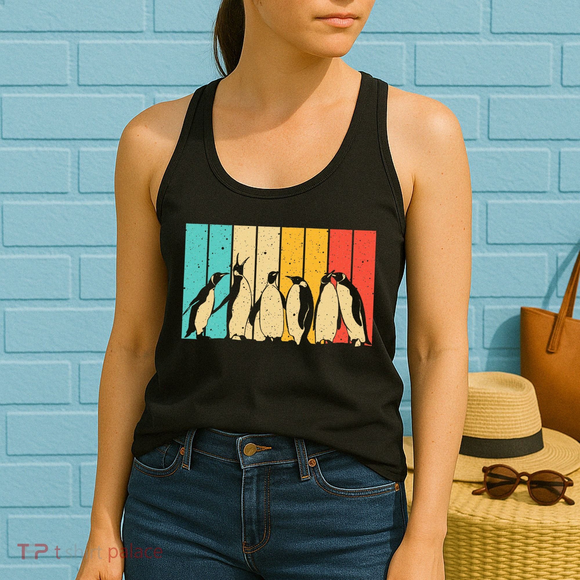 Cute Penguin Art Bird Zoologist Penguin Lovers Women's Tank Top