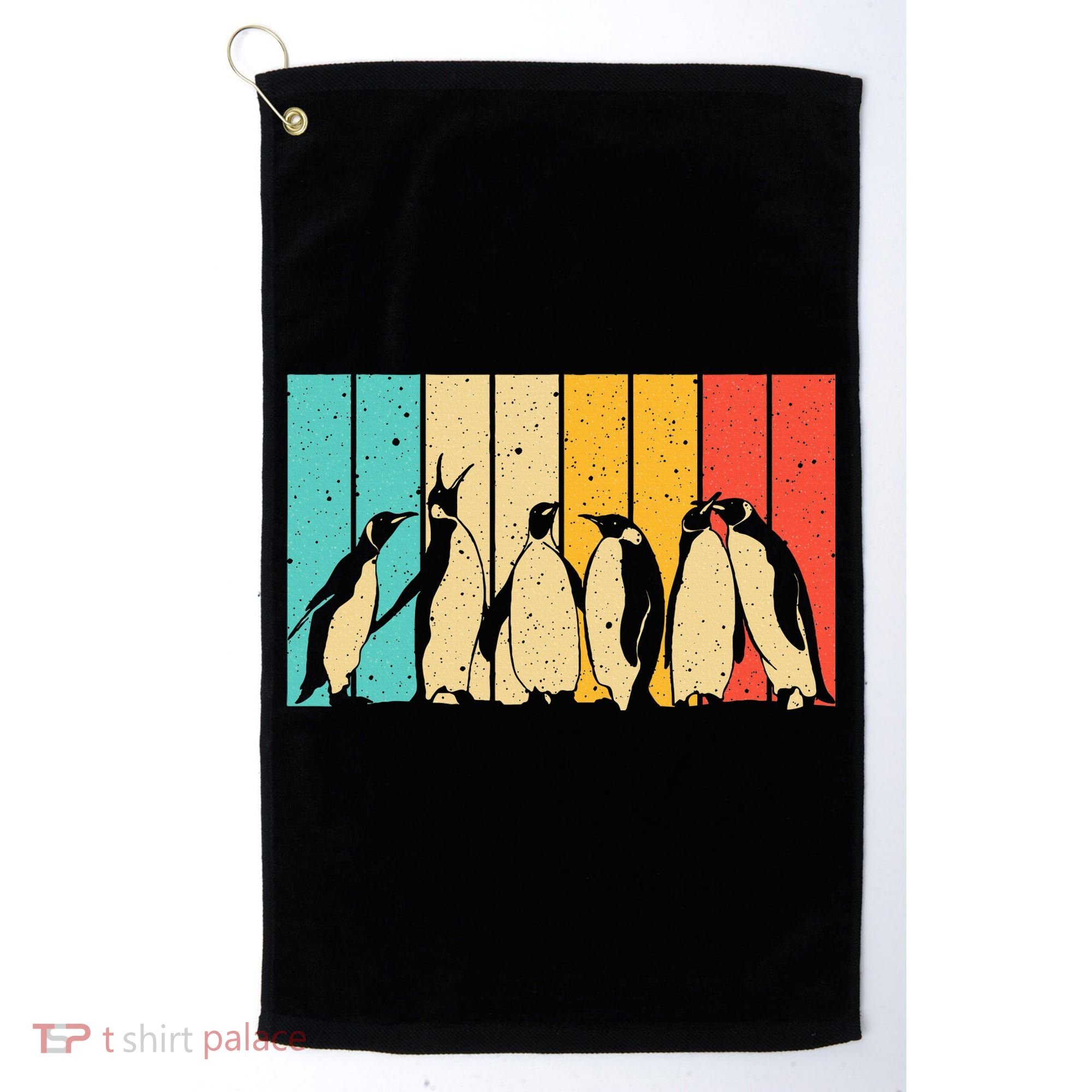 Cute Penguin Art Bird Zoologist Penguin Lovers Golf Towel