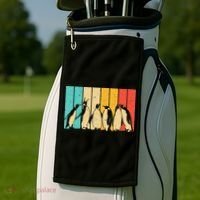 Cute Penguin Art Bird Zoologist Penguin Lovers Golf Towel thumb 2