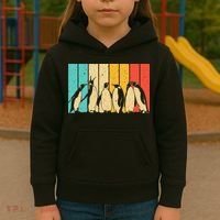 Cute Penguin Art Bird Zoologist Penguin Lovers Kids Hoodie thumb 3