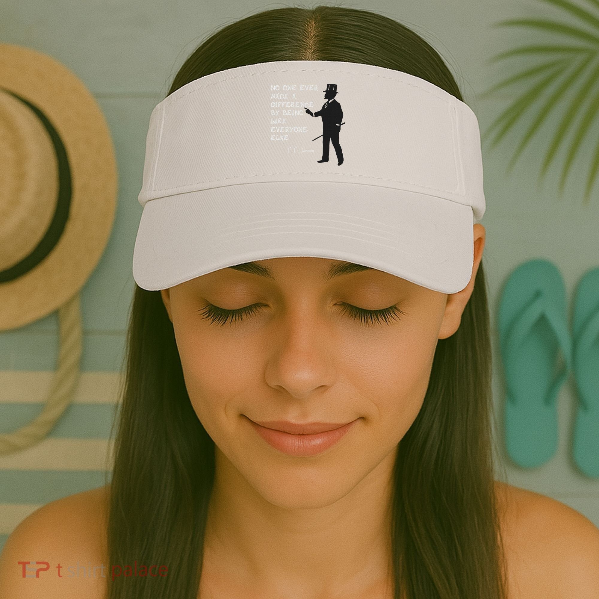 Circus Pt Barnum Ringmaster Quote No One Ever Made Visor