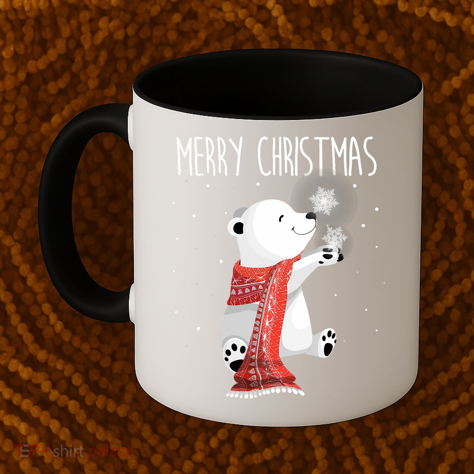 Cute Polar Bear Scarf Merry Christmas Xmas Holidays Gift Coffee Mug