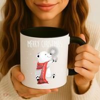 Cute Polar Bear Scarf Merry Christmas Xmas Holidays Gift Coffee Mug thumb 3
