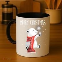 Cute Polar Bear Scarf Merry Christmas Xmas Holidays Gift Coffee Mug thumb 4
