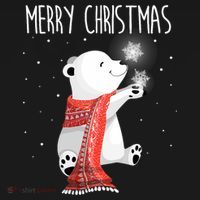 Cute Polar Bear Scarf Merry Christmas Xmas Holidays Gift Women's Hoodie thumb 2