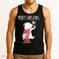 Cute Polar Bear Scarf Merry Christmas Xmas Holidays Gift Tank Top thumb 3