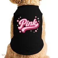 Cute Pink Bubble Logo Doggie Tank thumb 0