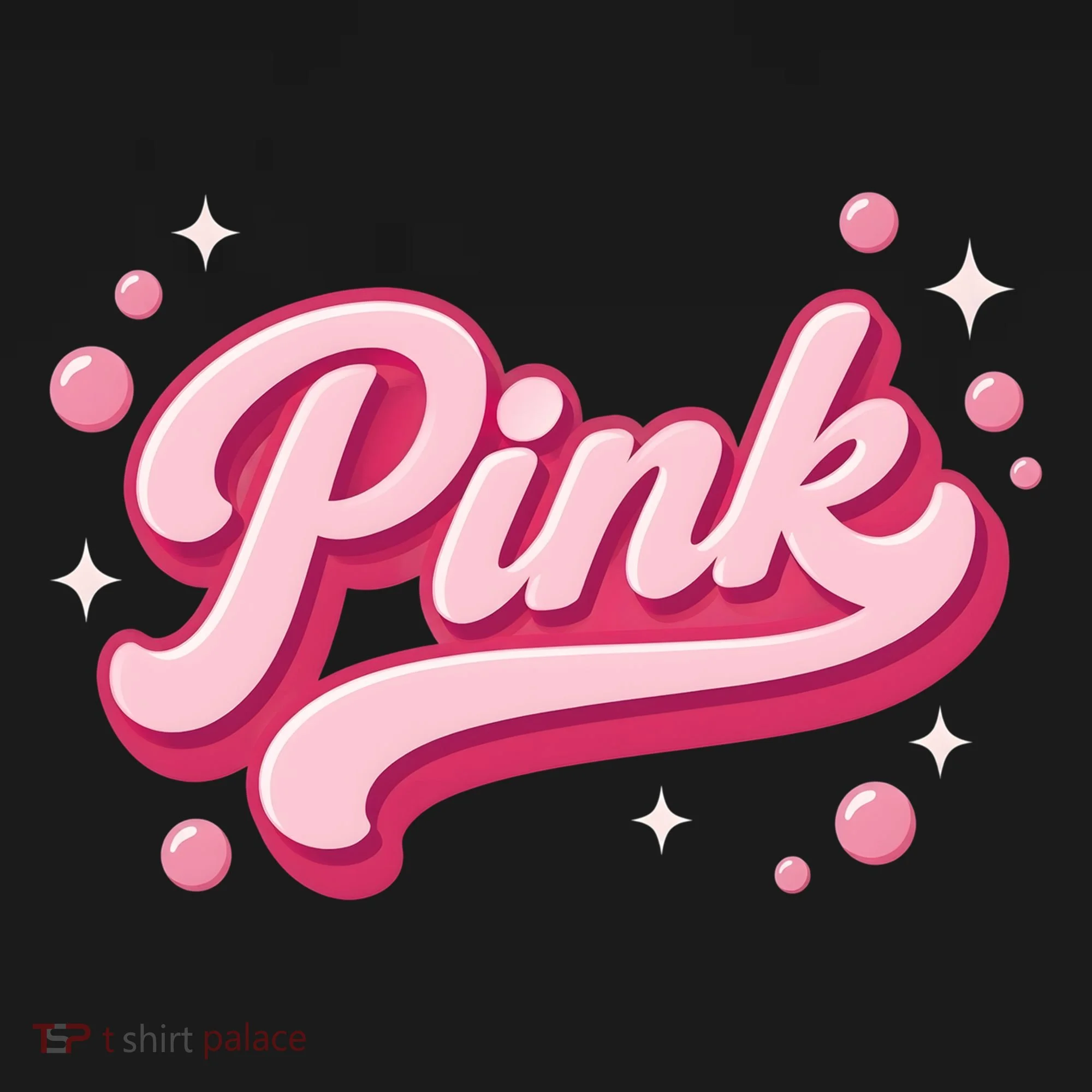 Cute Pink Bubble Logo Doggie Tank