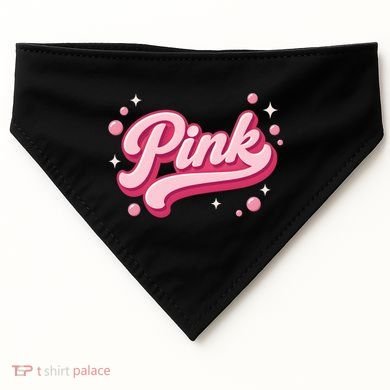 Cute Pink Bubble Logo USA-Made Doggie Bandana