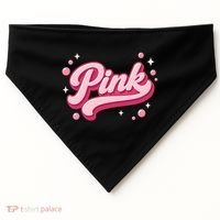 Cute Pink Bubble Logo USA-Made Doggie Bandana thumb 0