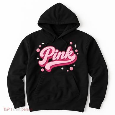 Cute Pink Bubble Logo Hoodie