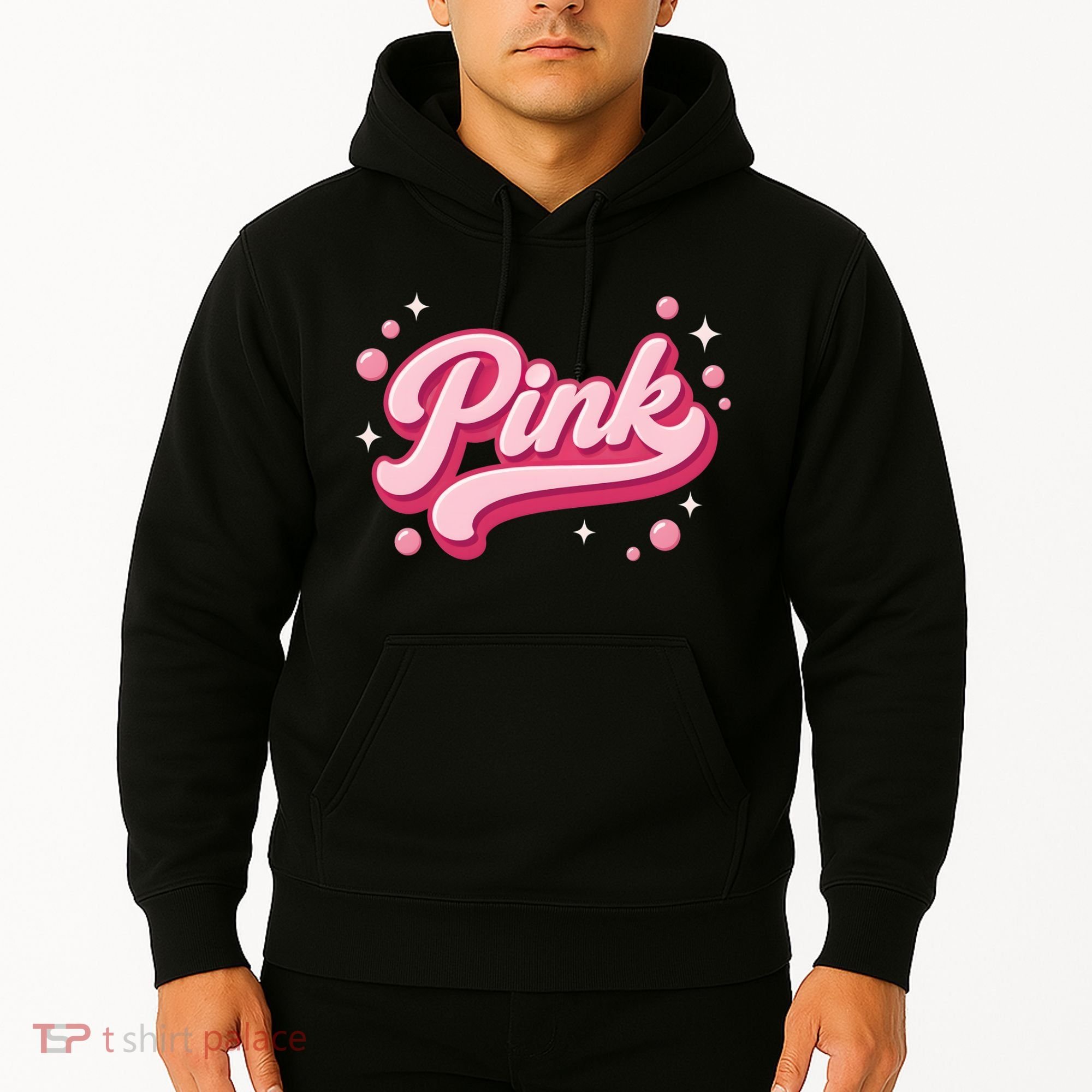 Cute Pink Bubble Logo Hoodie