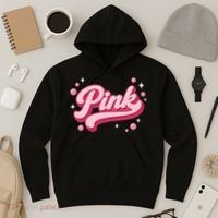 Cute Pink Bubble Logo Hoodie thumb 3