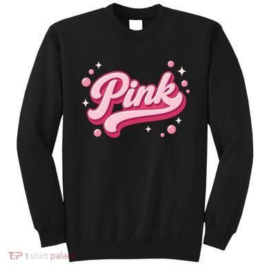 Cute Pink Bubble Logo Sweatshirt