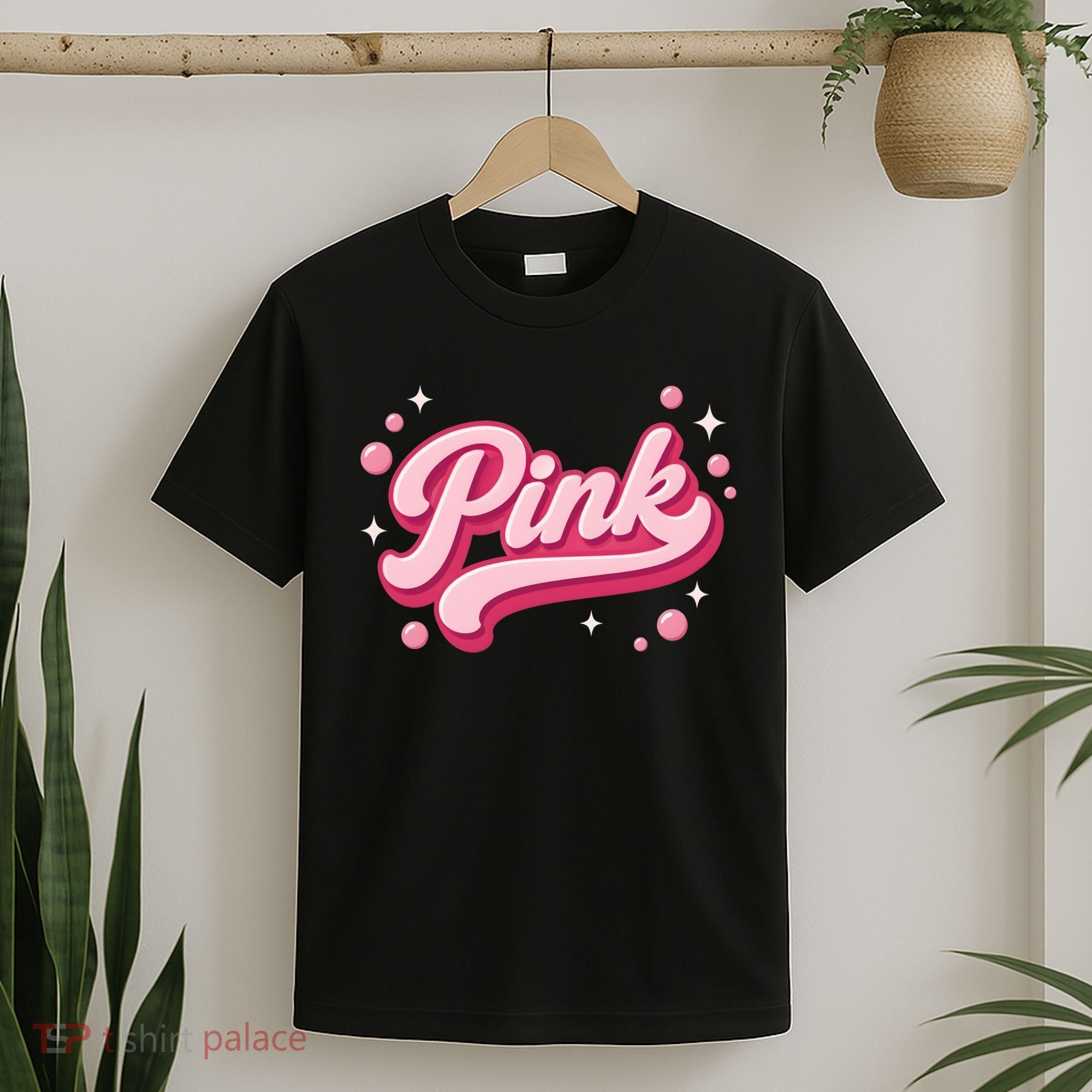 Cute Pink Bubble Logo T-Shirt