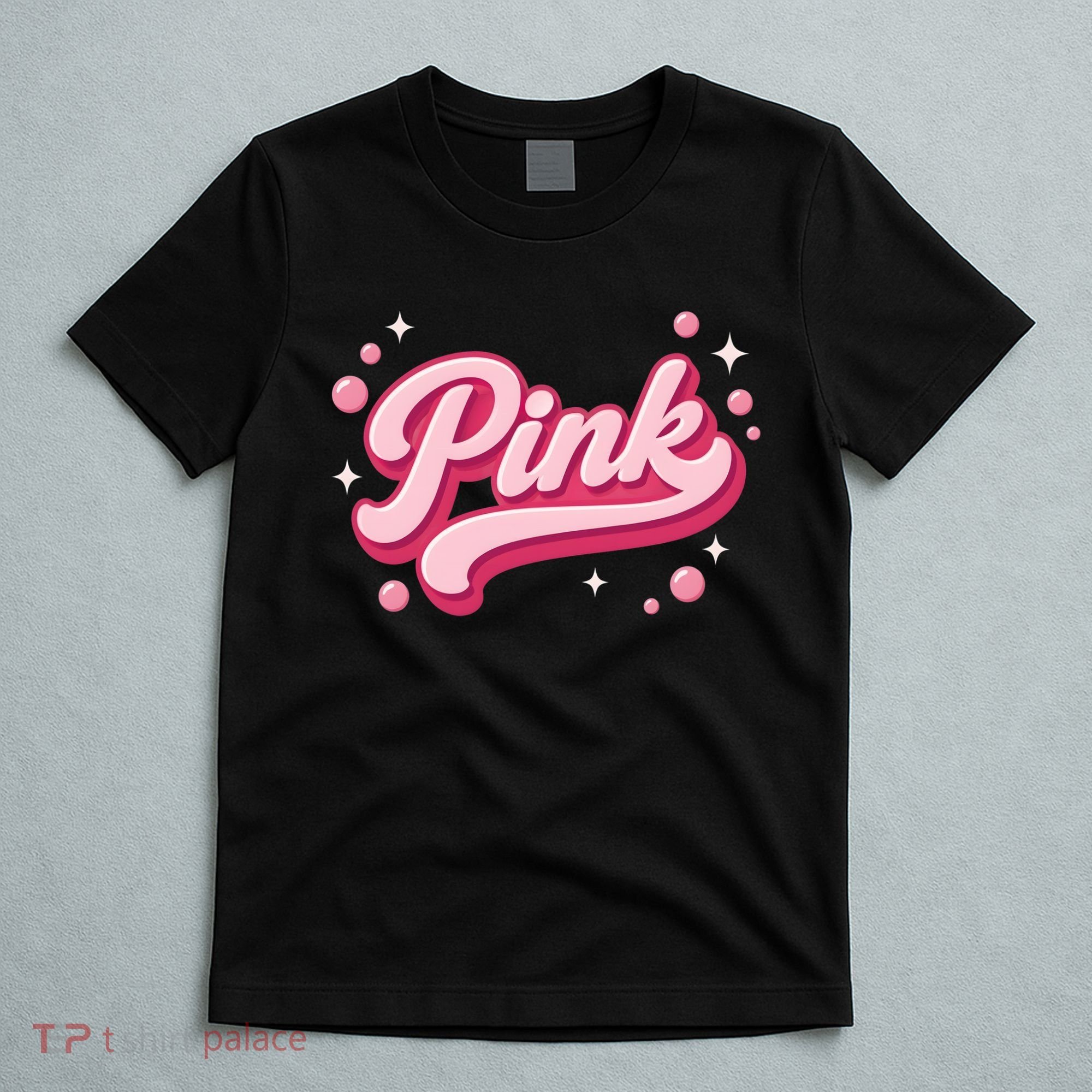 Cute Pink Bubble Logo T-Shirt