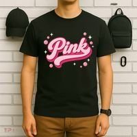 Cute Pink Bubble Logo T-Shirt thumb 6