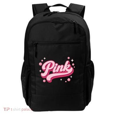 Cute Pink Bubble Logo Backpack