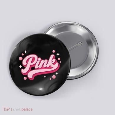 Cute Pink Bubble Logo Button