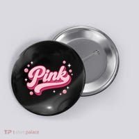 Cute Pink Bubble Logo Button thumb 0