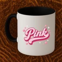 Cute Pink Bubble Logo Coffee Mug thumb 2