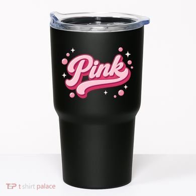 Cute Pink Bubble Logo Tumbler