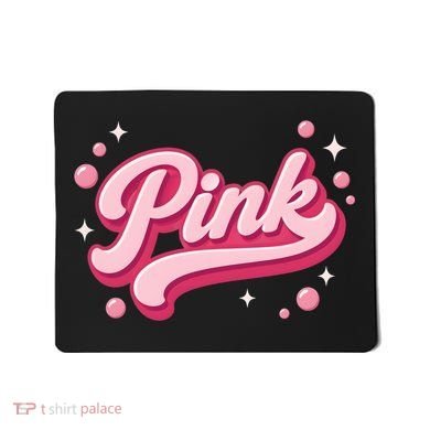 Cute Pink Bubble Logo Mousepad
