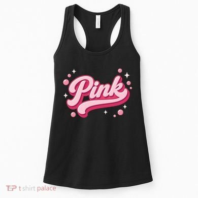 Cute Pink Bubble Logo Women's Tank Top