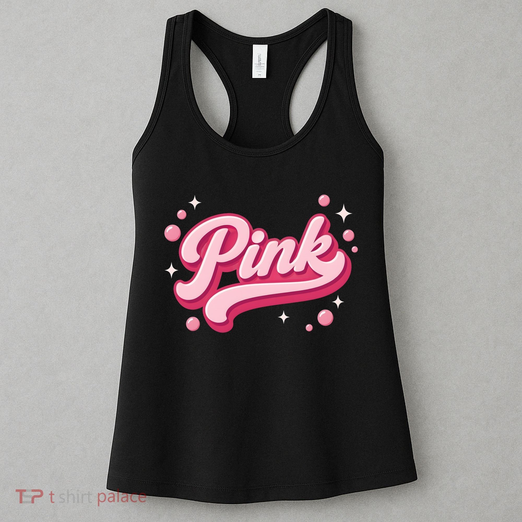 Cute Pink Bubble Logo Women's Tank Top