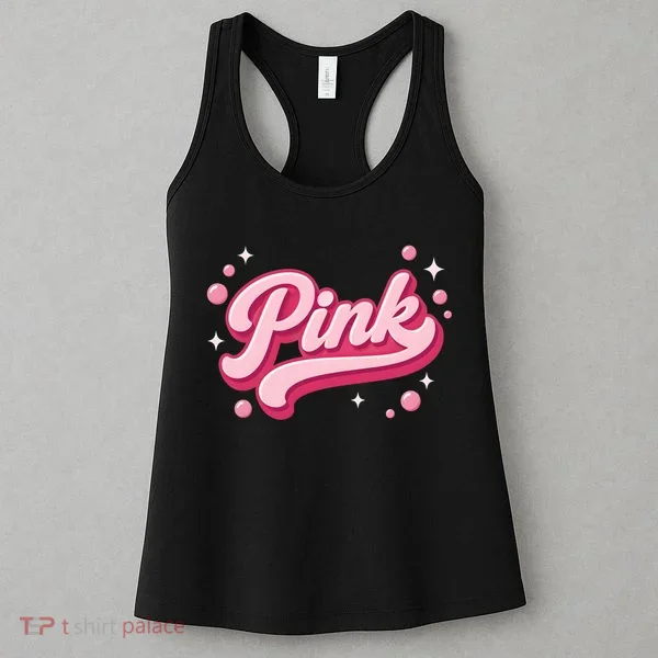 Cute Pink Bubble Logo Women's Tank Top