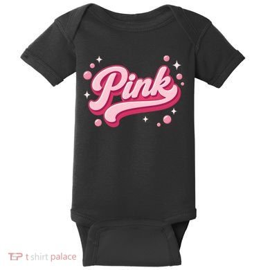 Cute Pink Bubble Logo Baby Bodysuit