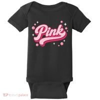 Cute Pink Bubble Logo Baby Bodysuit thumb 0